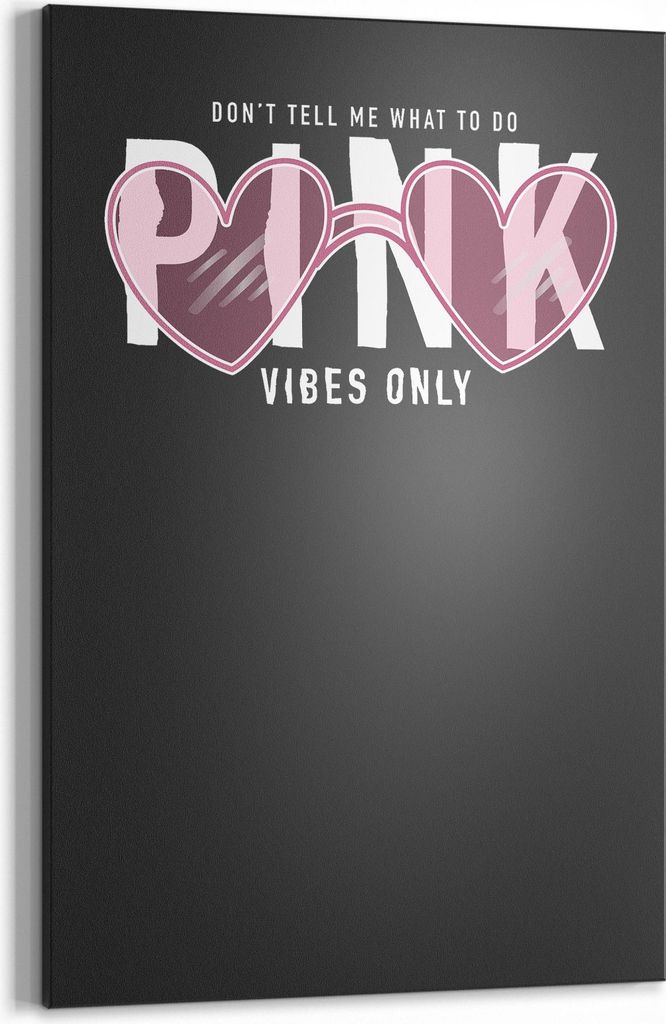 DEQORI Kreidetafel 40x60 cm 'Pinker Widerstand' Tafel Wandtafel Schreibtafel