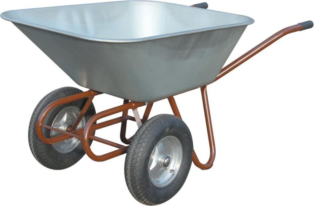 Schubkarre Zweirad 150 l Luftrad 27 kg Stahlfelge mit Kugellager