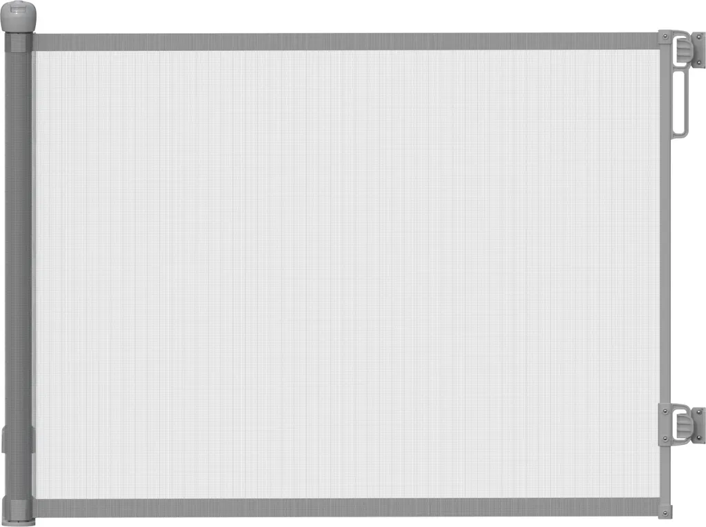 Barrière pour Chien Enroulable Grise - Protection Escalier jusqu'à 120cm