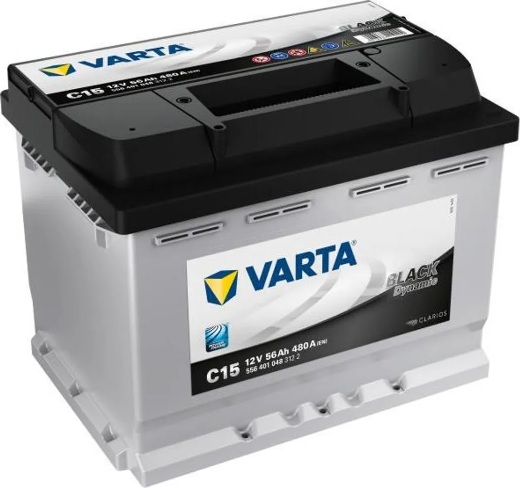 Batterie Varta Black Dynamic C15 12V 56Ah 480A pour voitures standards