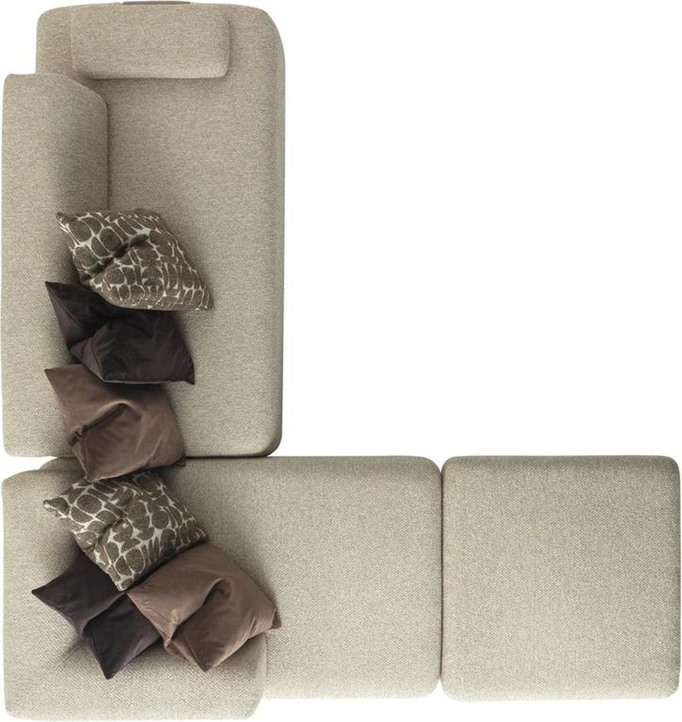 Modernes Wohnzimmer Ecksofa Designer Polsterhocker Moderne Couch