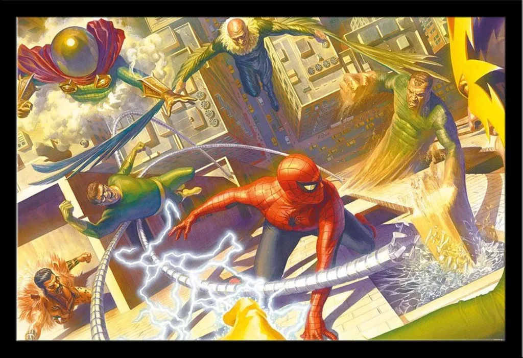 Affiche Encadrée Spider-Man vs Sinister Cadre Noir 61x91.5 cm Shinsuke