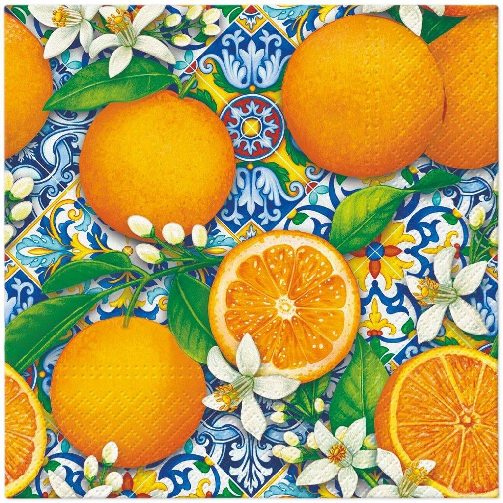 Servietten 33x33 cm - Orange Boom