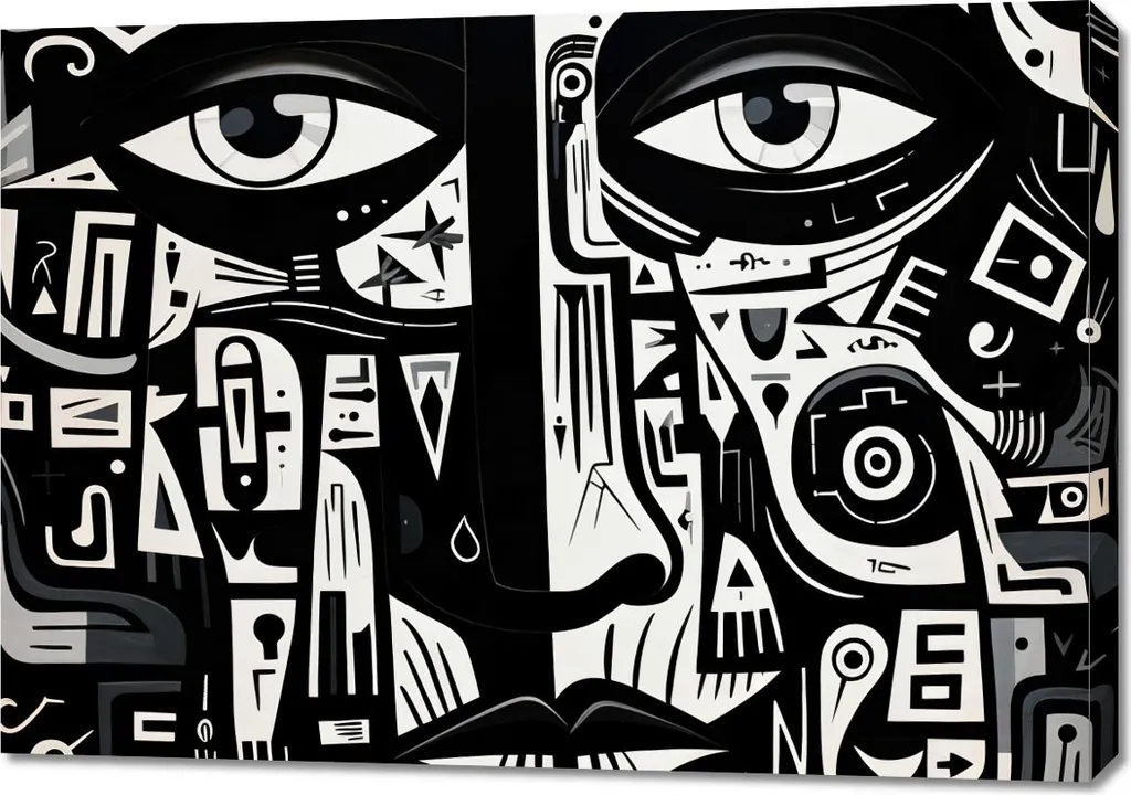 Tableau Image 100 x 70 cm Labyrinthe des pensées Décoration Murale Salon