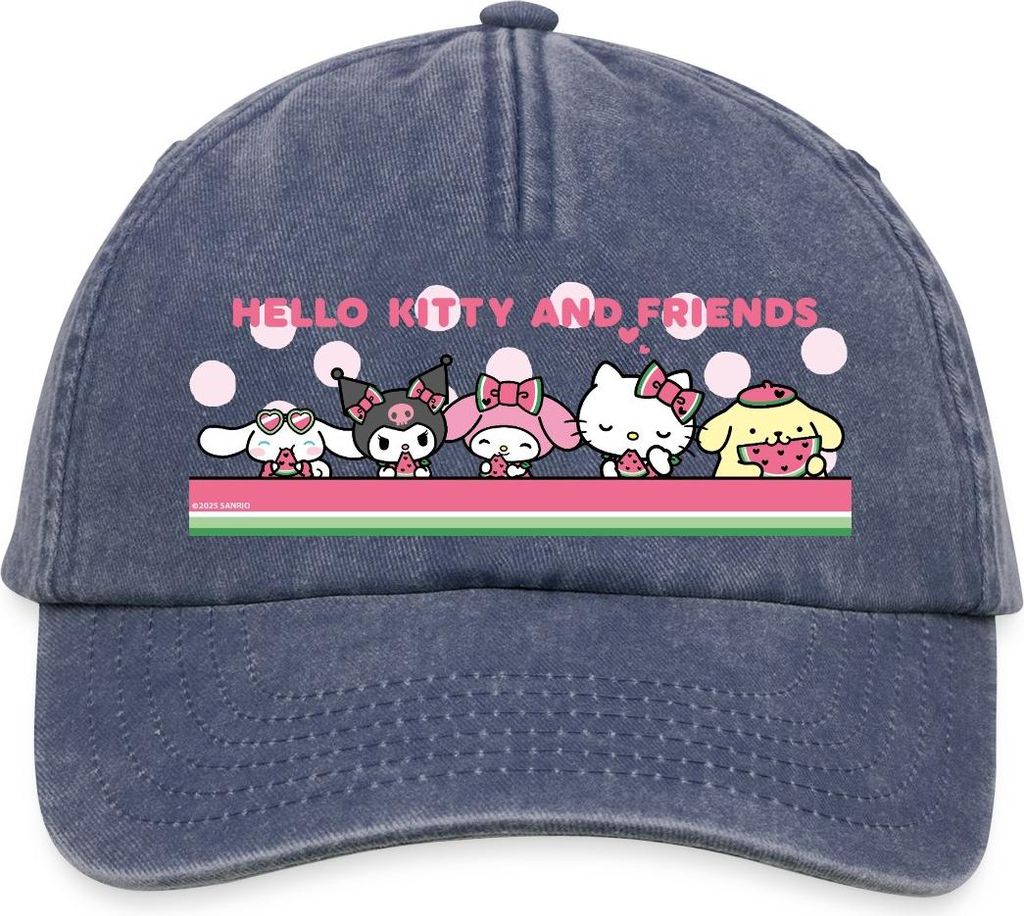 Spreadshirt Hello Kitty And Friends Essen Wassermelone Vintage Cap, One size, Vintage Denim