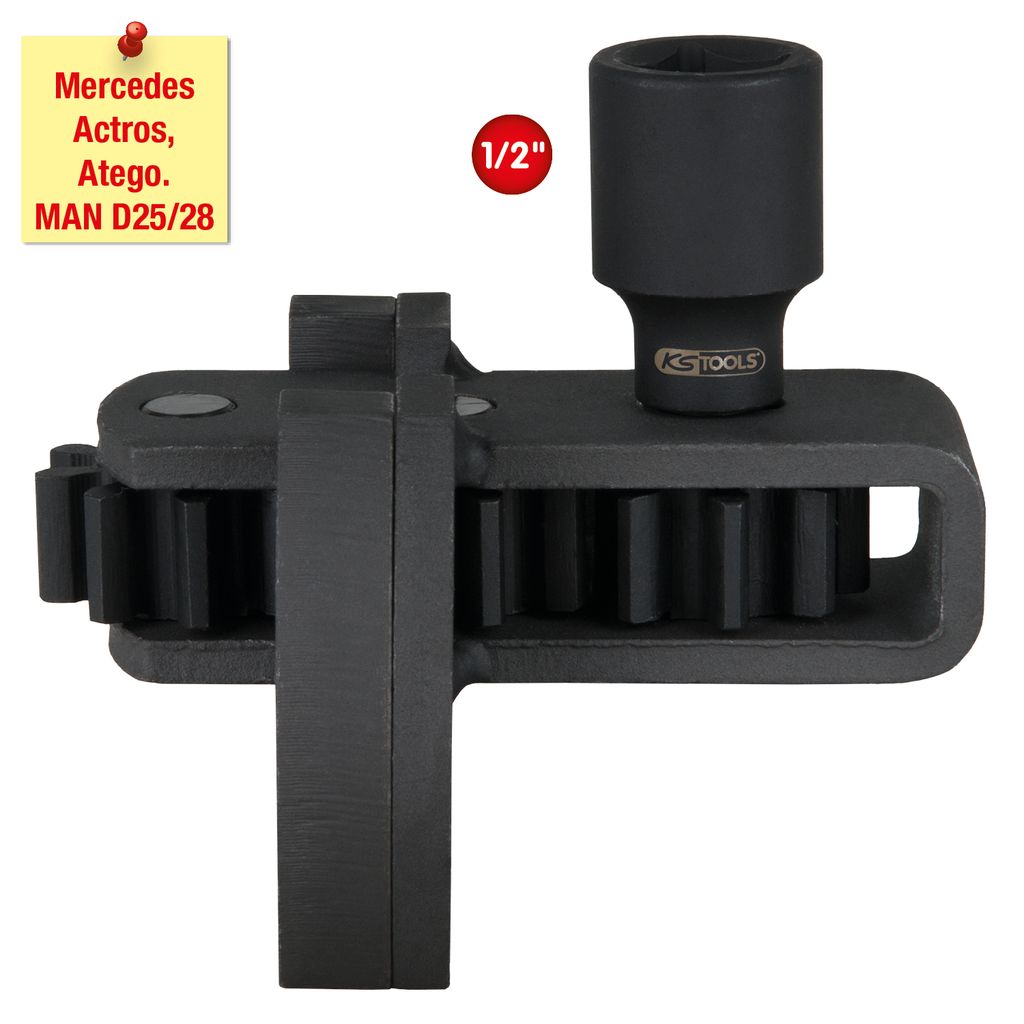 KS Tools 1/2 Zoll Motor-Durchdrehvorrichtung für Mercedes / MAN, 100 mm