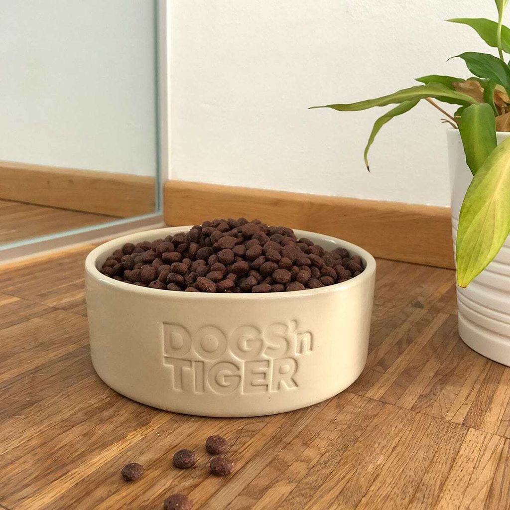 Dogs'n Tiger Futternapf, Wassernapf, Keramik, Hund, Hundenapf, Katzennapf, Katze, 2er Set 17,5 cm