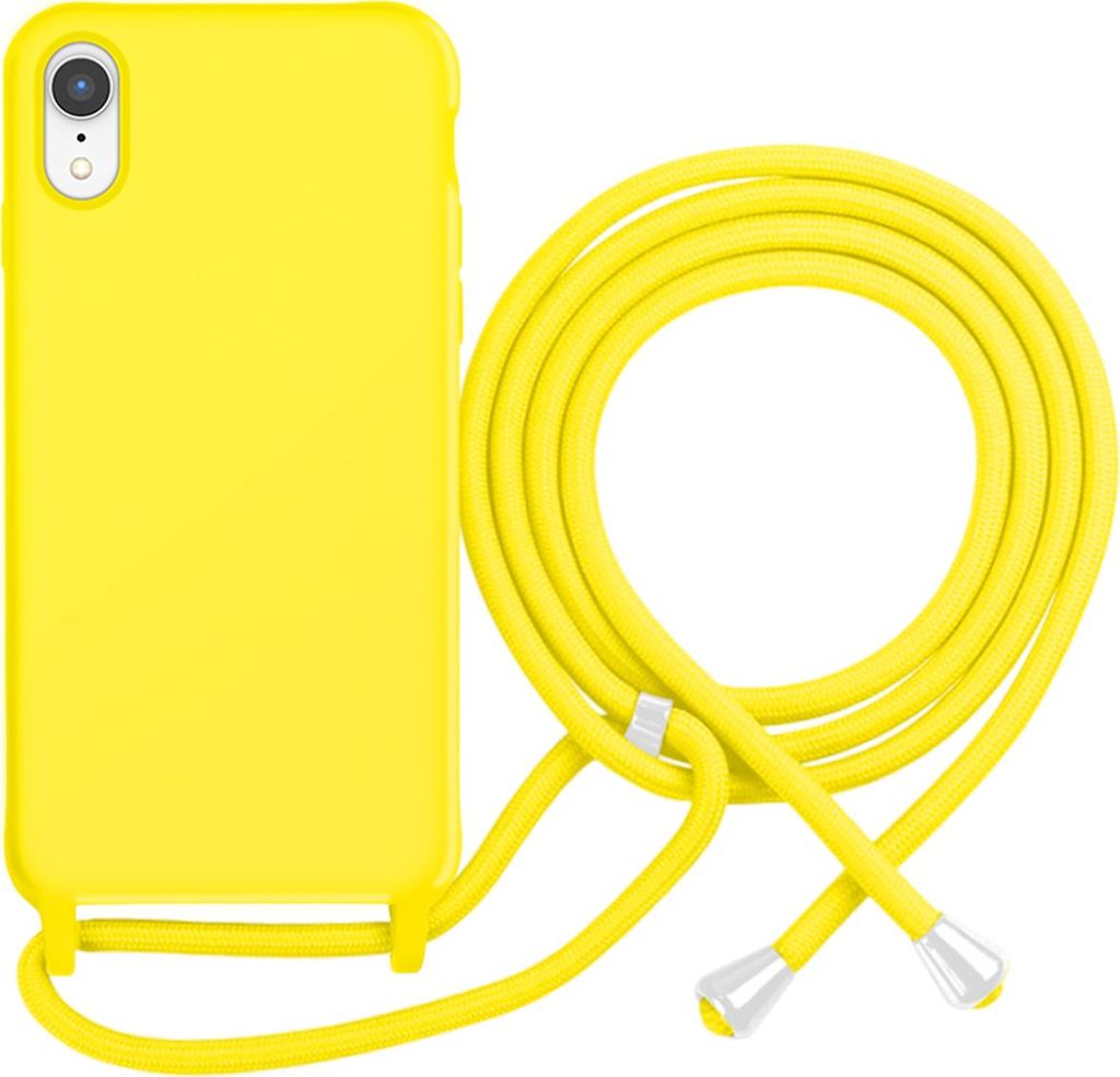Moxie, Color Lace TPU-Hülle iPhone XR mit Tragekette, Gelb