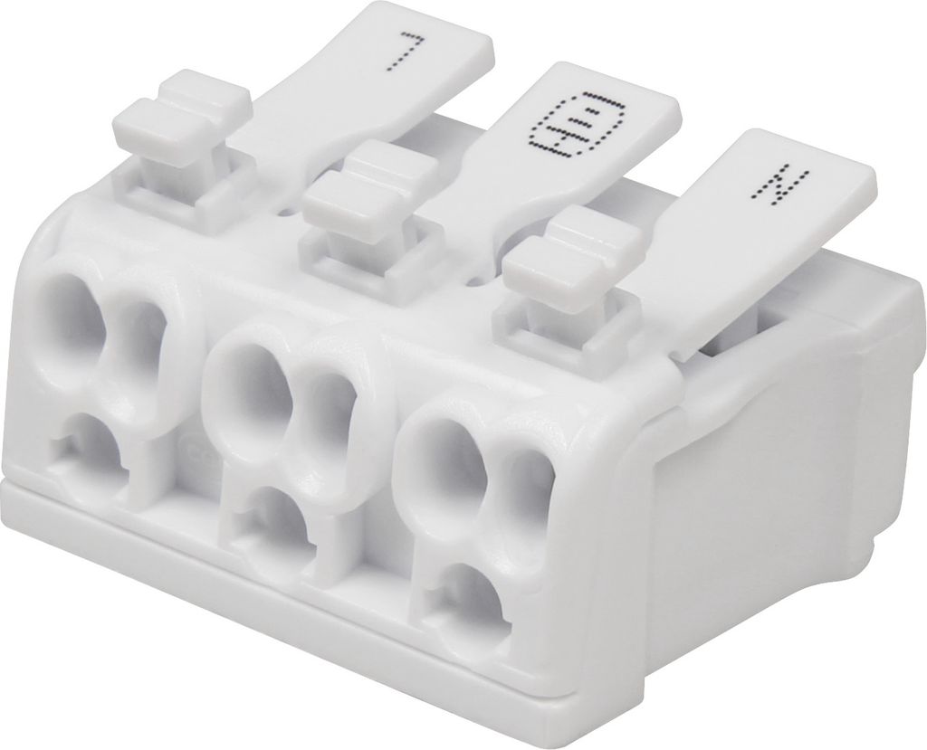 Lüsterklemme McPower mit Betätigungshebel, 0,5-2,5mm², max. 16A