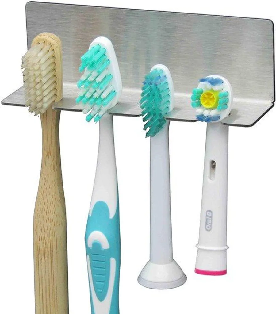 Porte-brosse à dents mural anti-rouille - Fixation facile sans trou