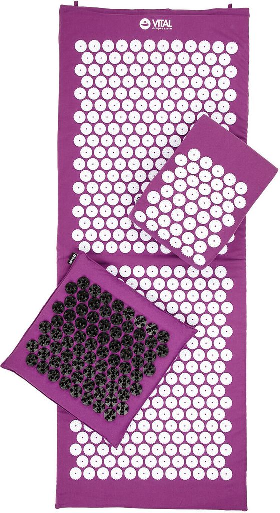 VITAL Akupressurmatte XL Deluxe-Set SOFT aubergine Produktbild 