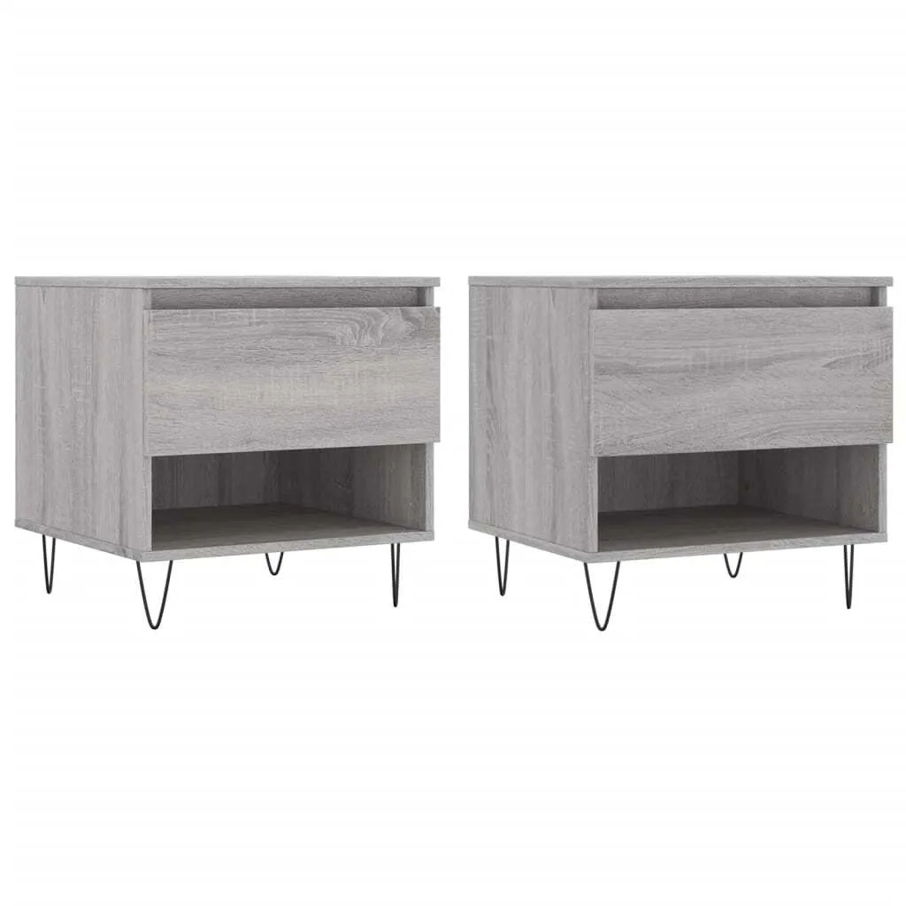Tavolini Grigio Sonoma Set 2 pz - Design Scandinavo 50x50 cm - 3