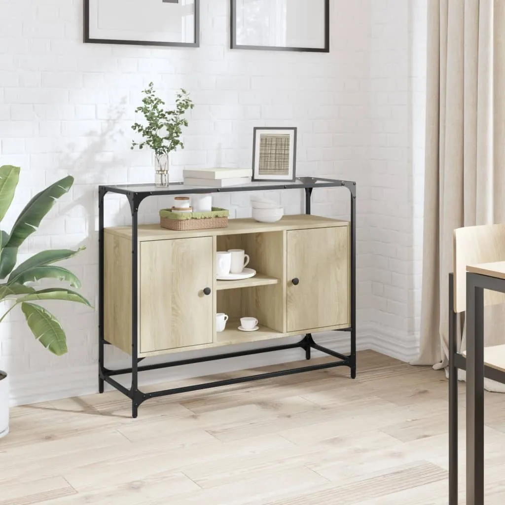 Offerta Credenza Vetrina Cloris 98x35x81 cm Rovere Sonoma - 2025