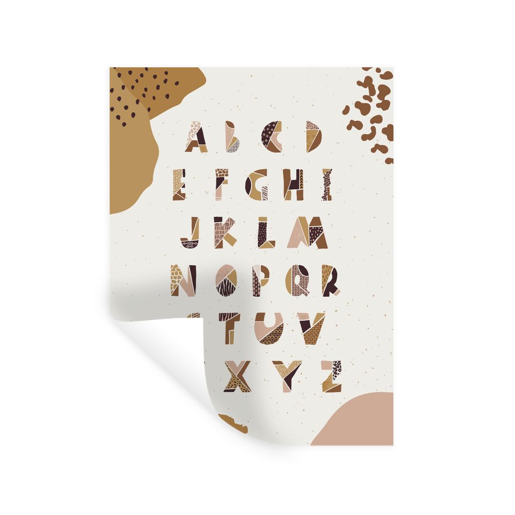 MuchoWow Wandtattoo Wandsticker Wandaufkleber Zitate - Sprichwörter - Alphabet - Kinder - Baby 120x160 cm Selbstklebend und Repositionierbar - W...