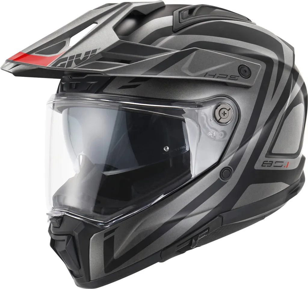 Casque Moto Tout-Terrain GIVI 80.1 Apex Sportif Noir Mat en Taille XS