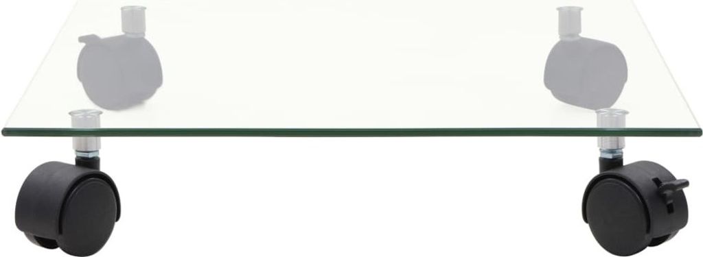 "Winter Sale" Pflanzenständer mit Rollen 2 Stück Hartglas 35x35cm Quadrat - Gartentische clorisNeu240808 - Gartentische