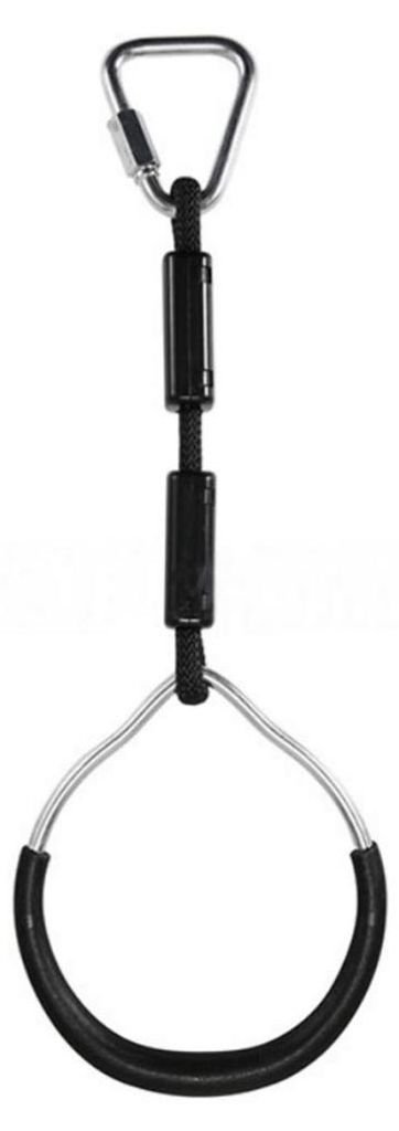 INF Hängender Kletterring aus ABS und Polyester 120KG 43cm Spielplatz Schwarz