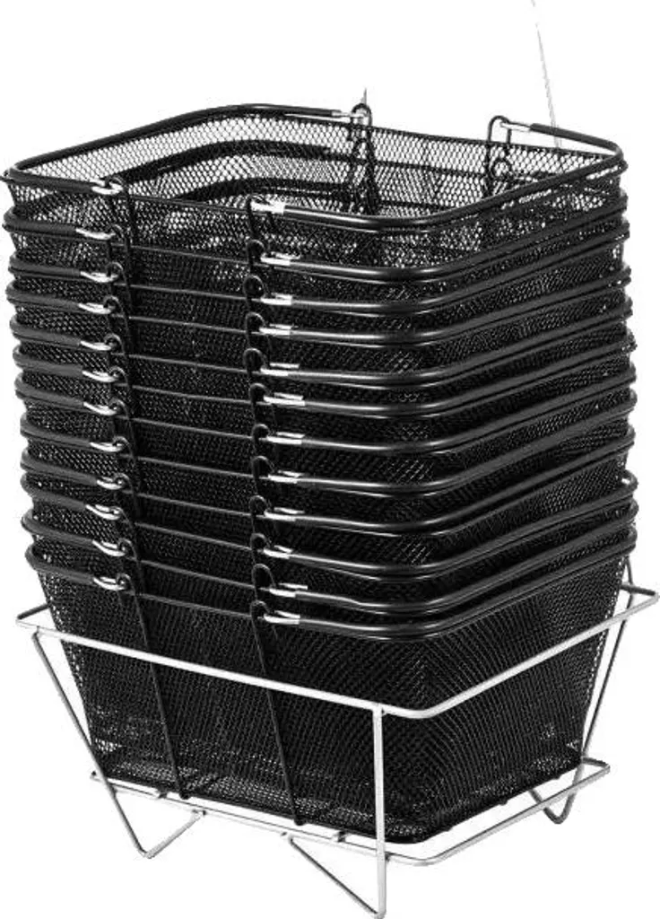 Chariot de supermarché robuste en métal lot de 12 pour limiter l'usure