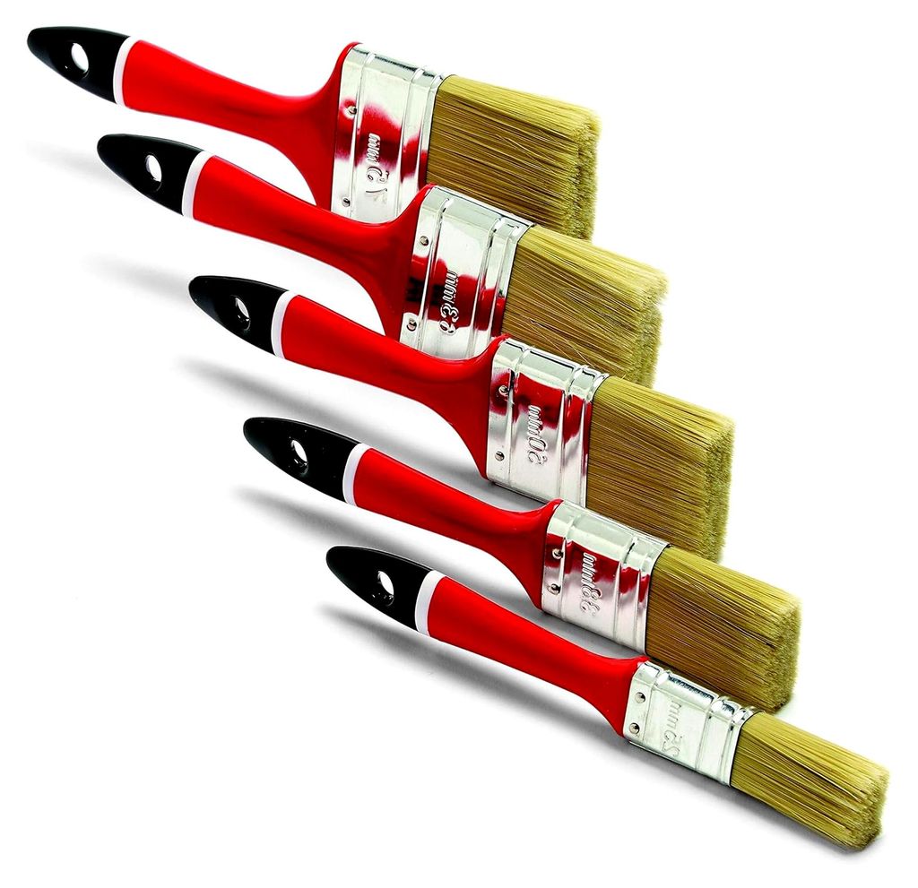 Yes Pinselset M 5-teilig, Flachpinsel 25, 38, 50, 63 und 75 mm