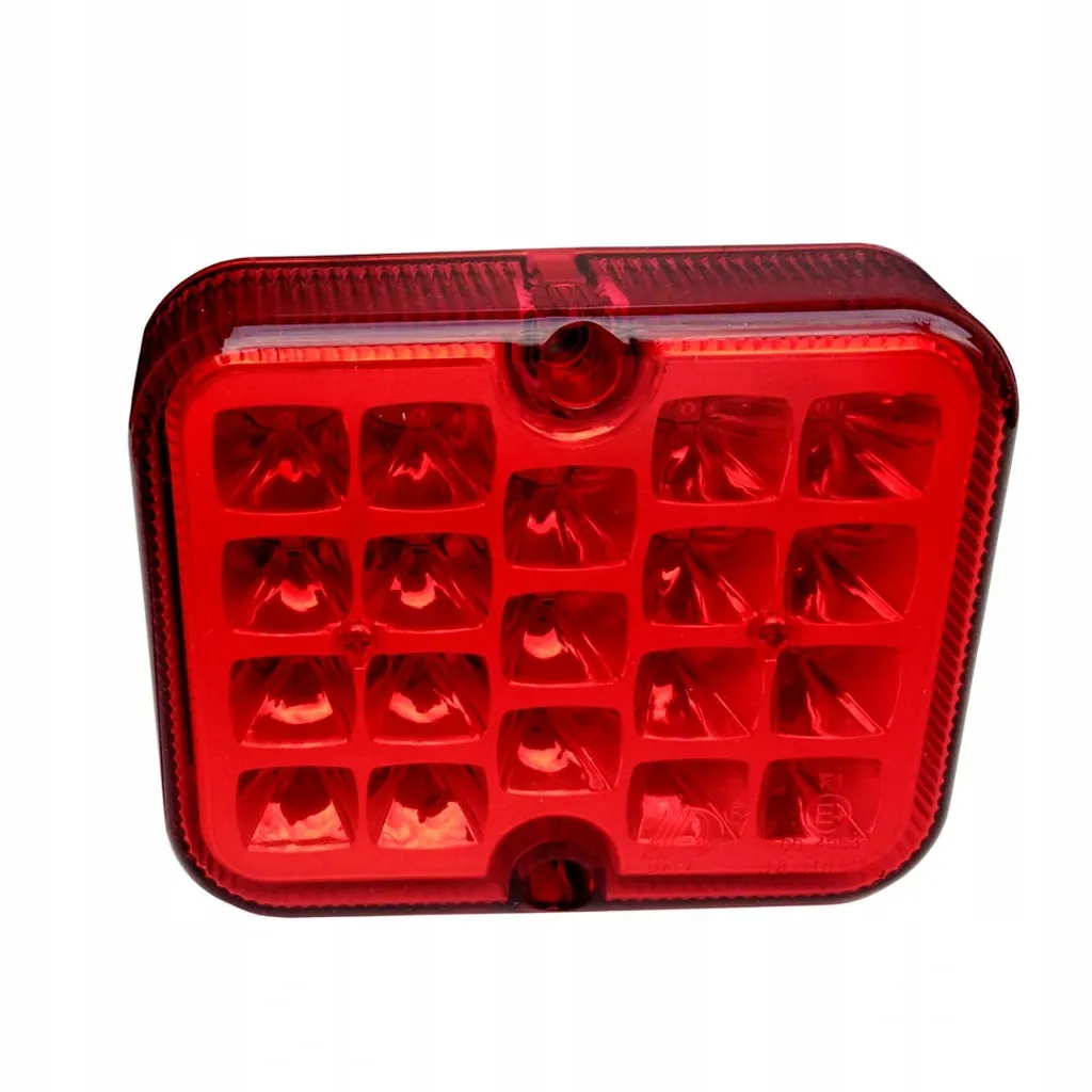 Feu de brouillard arrière à LED rouge 12V de forme carrée pour camions - 12