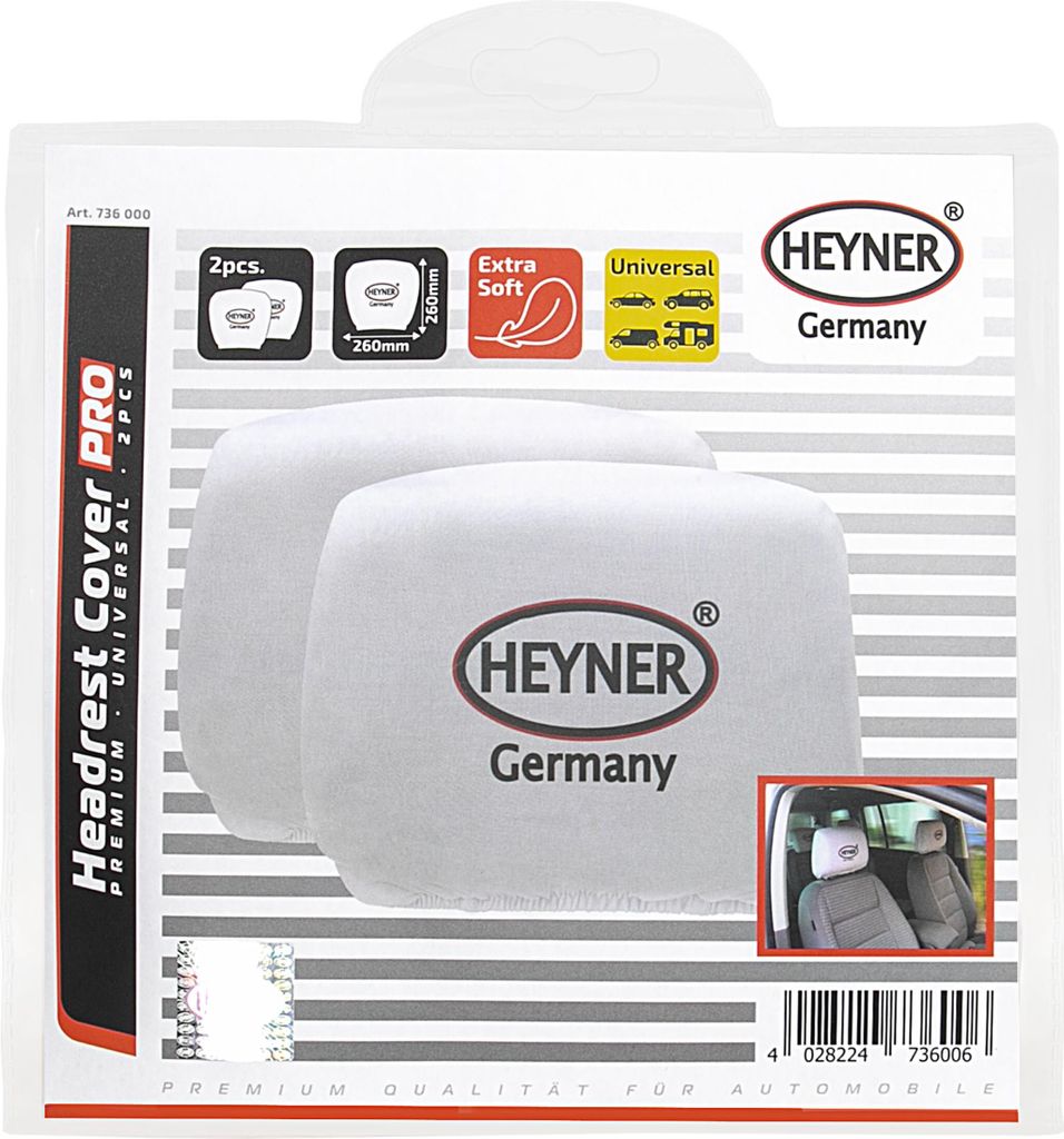 HEYNER® sady poťahov na opierky hlavy, 2 kusy, 100 % Obrázok produktu 