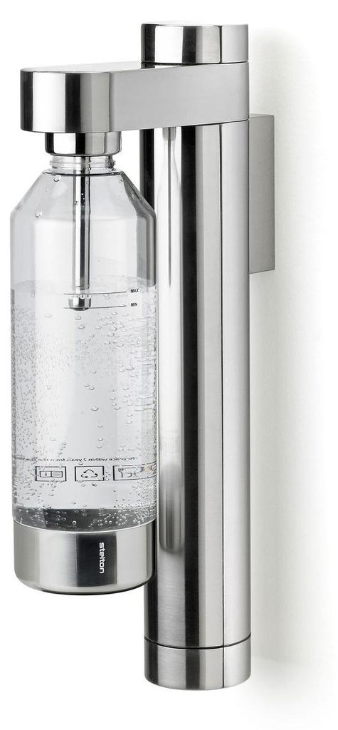 Stelton Wassersprudler Brus mit Wandhalterung, Edelstahl, Immagine del prodotto 
