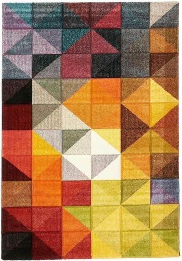 MARIX gewebter Wohn- und Schlafzimmerteppich mit geometrischem Muster