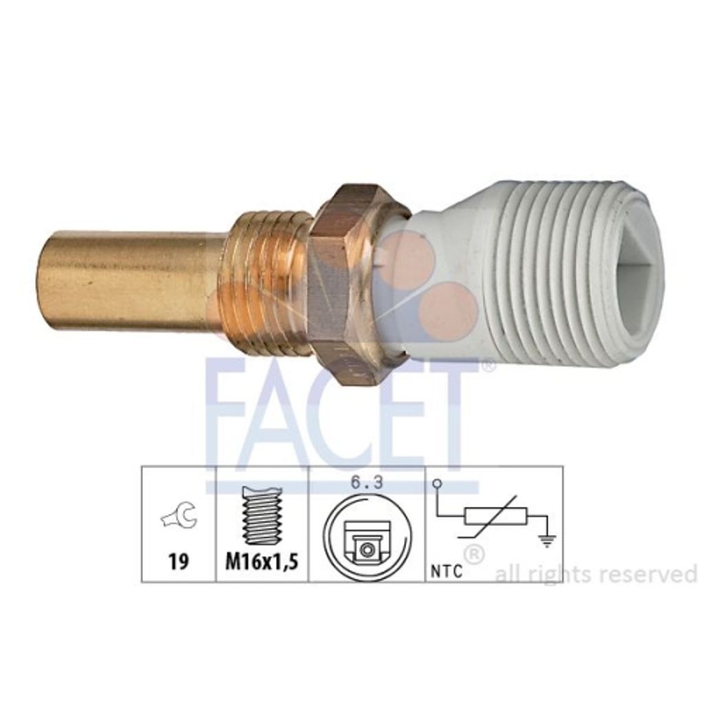 1 Sensor, Kühlmitteltemperatur FACET 7.3238 Italy - OE Equivalent für