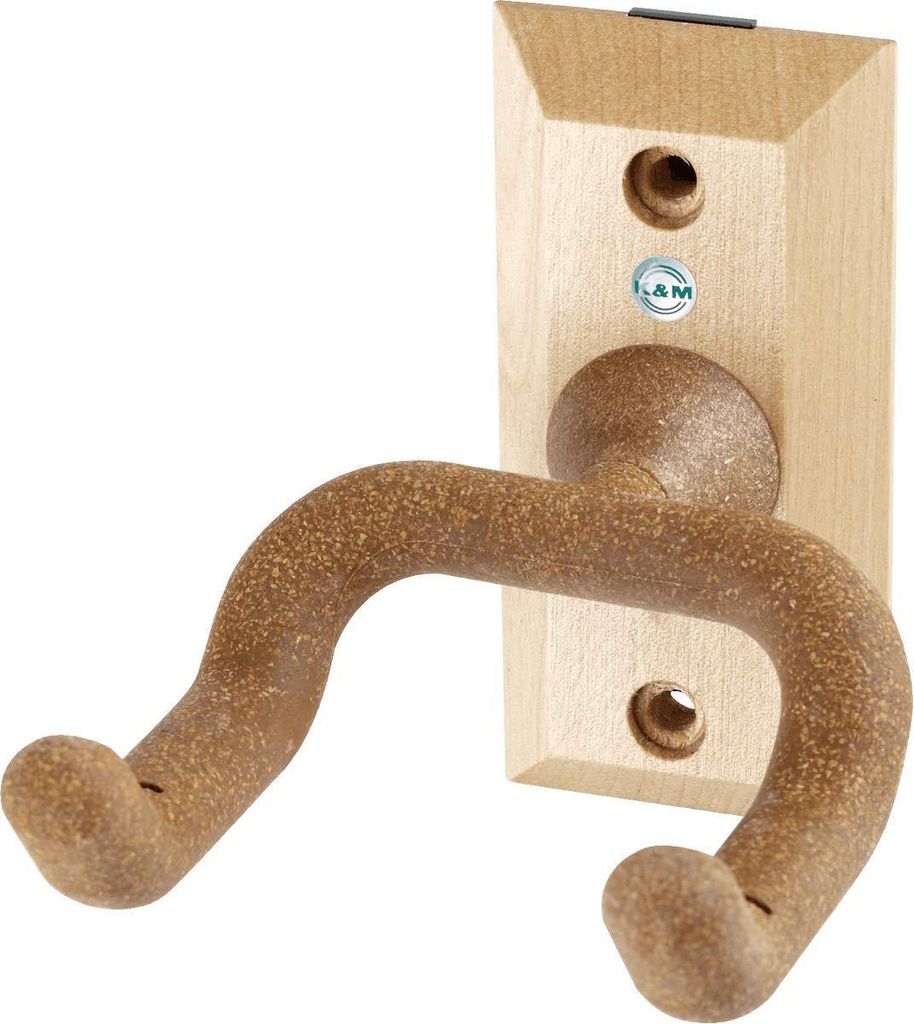 K&M 16220 A+E-Gitarren-Wandhalter - Kork Holz Kombination - Produktbild 