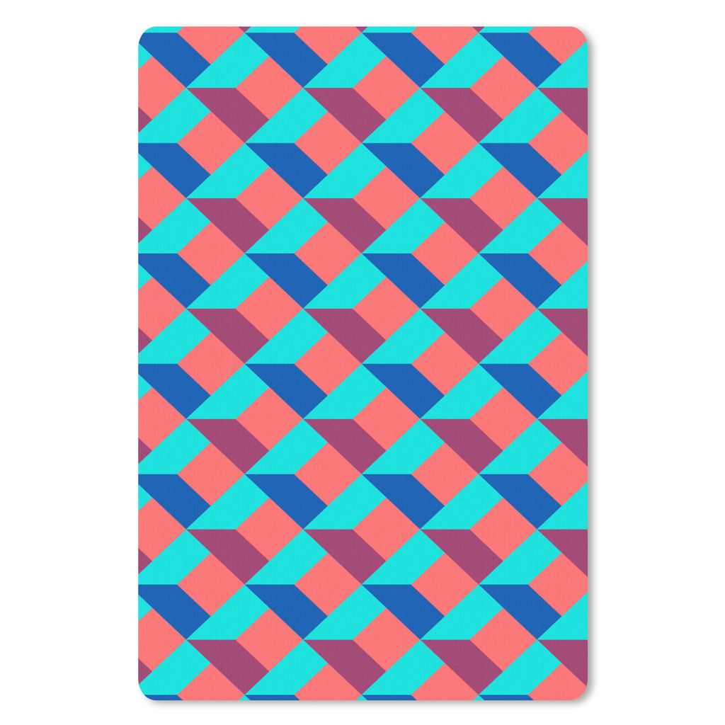 MuchoWow Mauspad Mousepad Blöcke - Muster - 3D 18x27 cm - Mousepads - Maus Mat - Pad - Mausunterlage