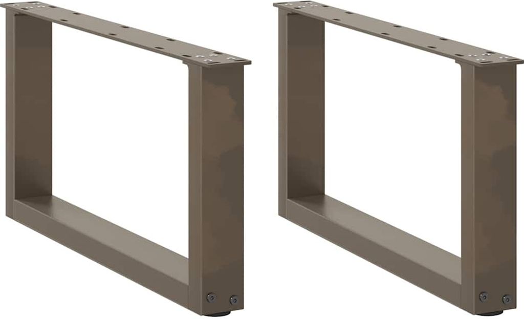 Couchtischbeine U-Form 2 Stk. Naturstahl 70x(30-31) cm Stahl, Tischbeine DesignMöbel