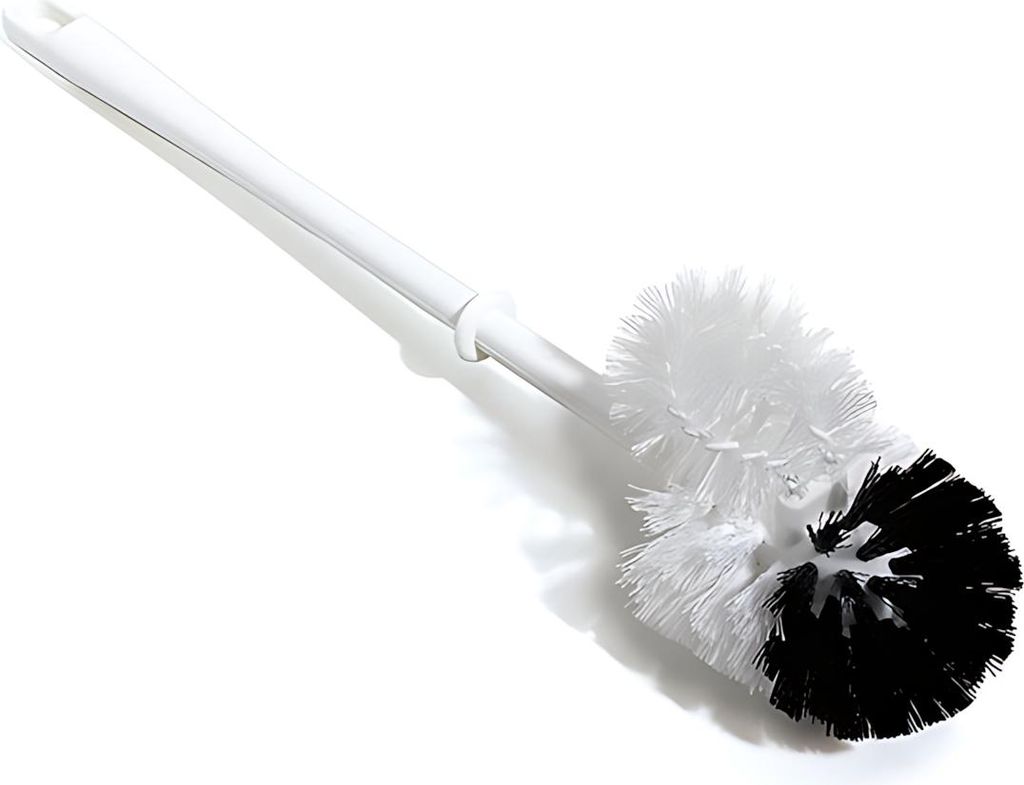 WC-Bürste 38cm weiß mit Randreiniger Produktbild 