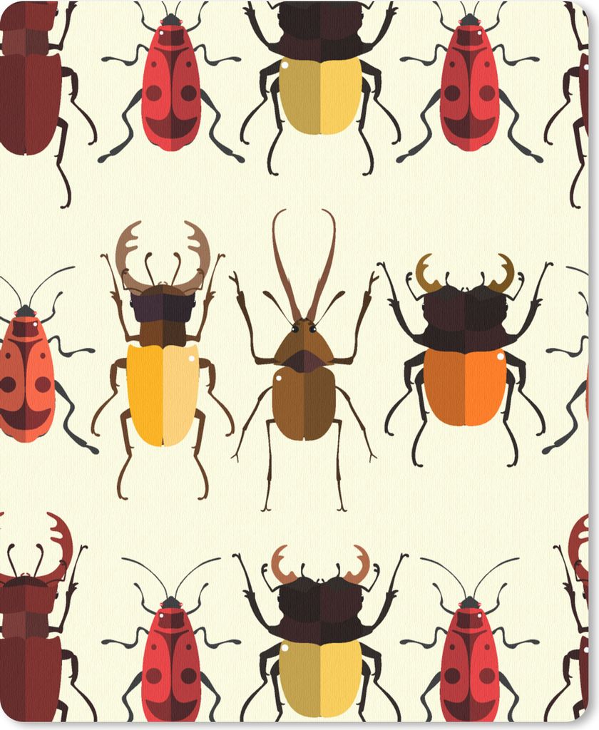 MuchoWow Mauspad Mousepad Käfer - Muster - Insekten 30x40 cm - Mousepads - Maus Mat - Pad - Mausunterlage - Mausmatten