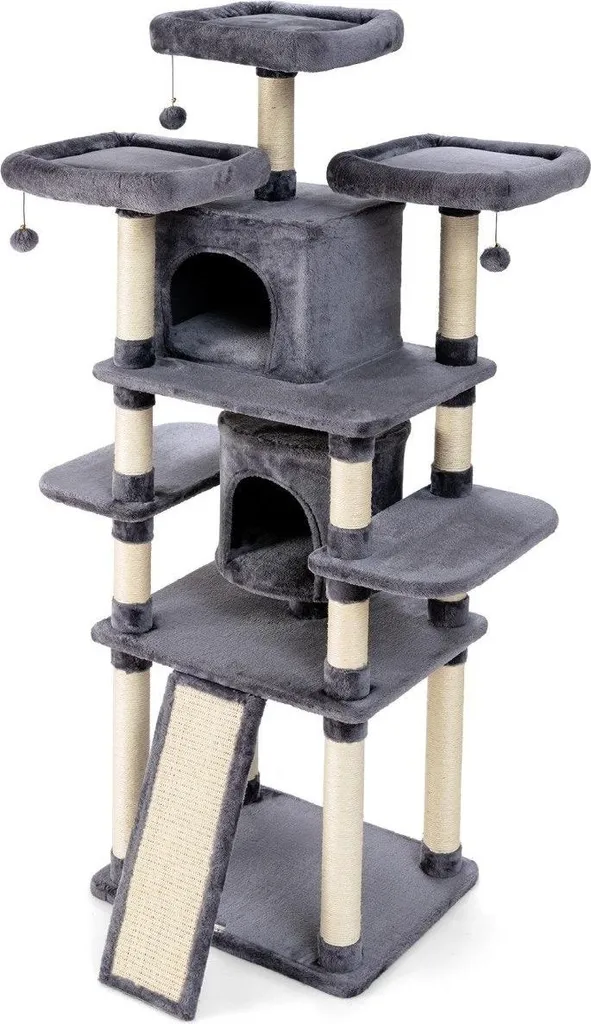Arbre à chat géant 170 cm multifonction avec cachette et hamac moelleux - 3