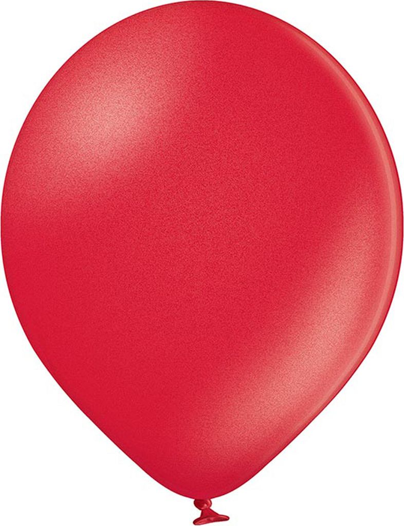 25 Stk. Luftballon Uni Metallic Ø 12cm | Kirschrot