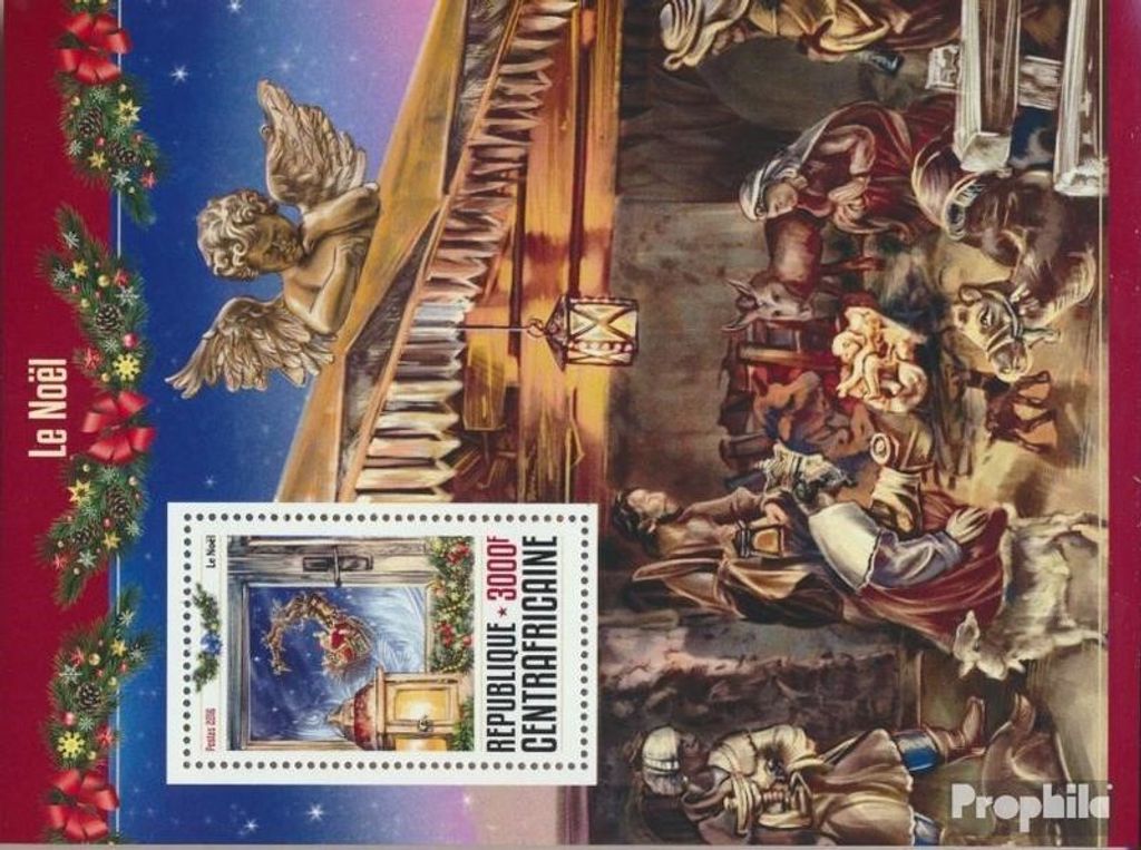 Briefmarken Zentralafrikanische Republik 2016 Mi Block 1511 (kompl. Ausgabe) postfrisch Weihnachten