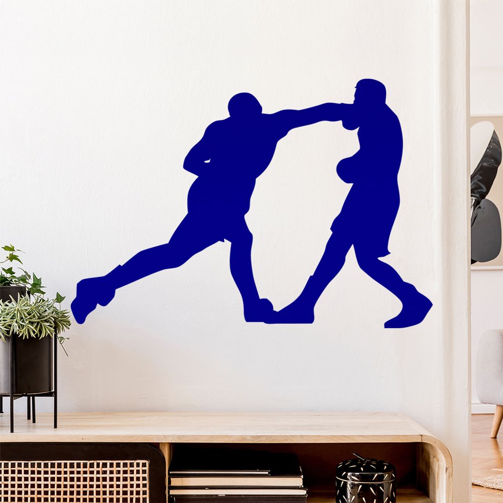 Boxen Knockout Figur Boxer Wandtattoo Wandaufkleber Wall Sticker - Dekoration, Küche, Wohnzimmer, Schlafzimmer, Badezimmer