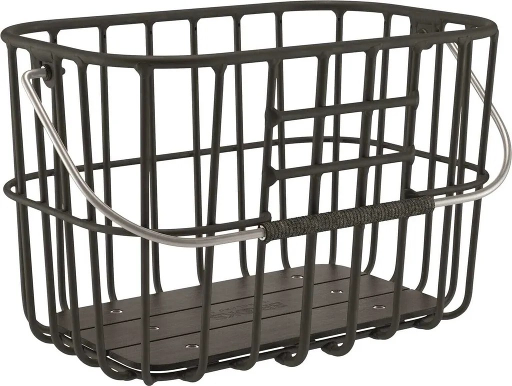 Panier de guidon Brooks Hoxton noir en bois et aluminium pour cyclisme