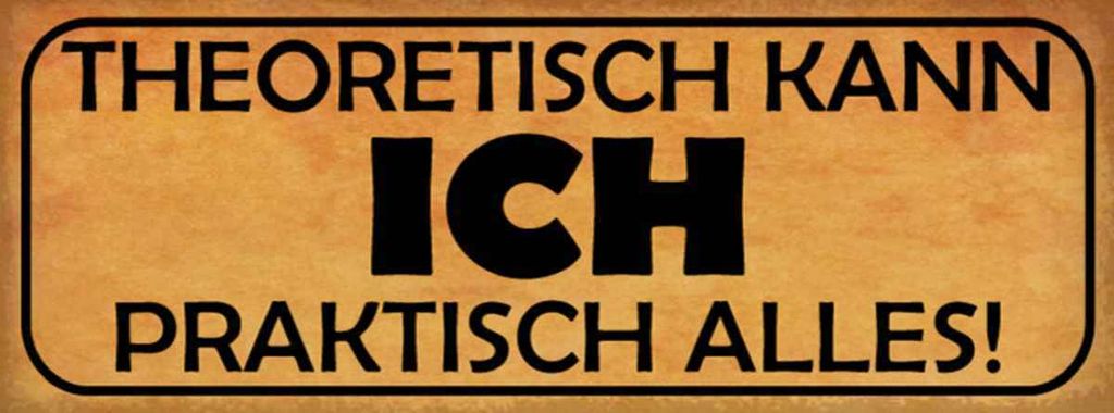 vianmo Holzschild 10x27 cm theoretisch ich praktisch alles Spruch Zitat