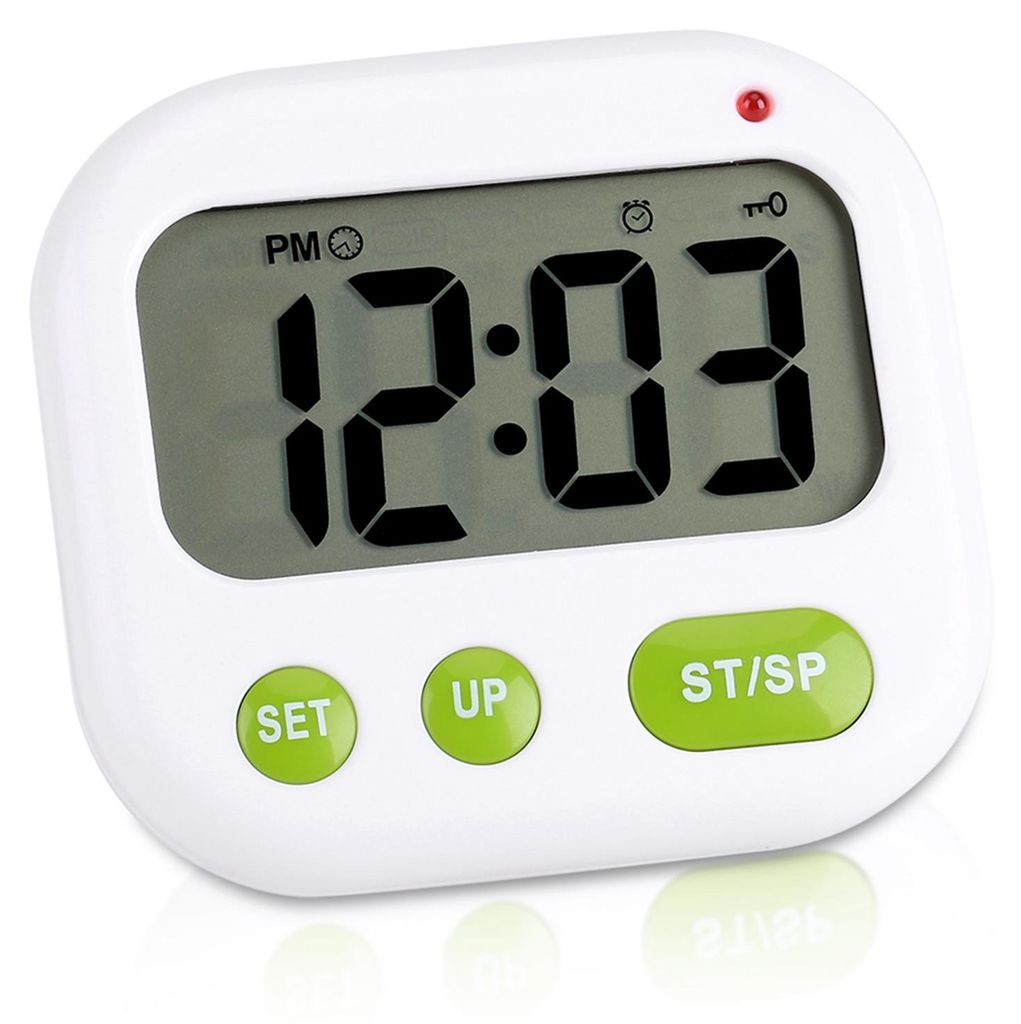 Musik/Vibration Digitaler LCD-Wecker Elektronischer Küchentimer mit Hintergrundbeleuchtung