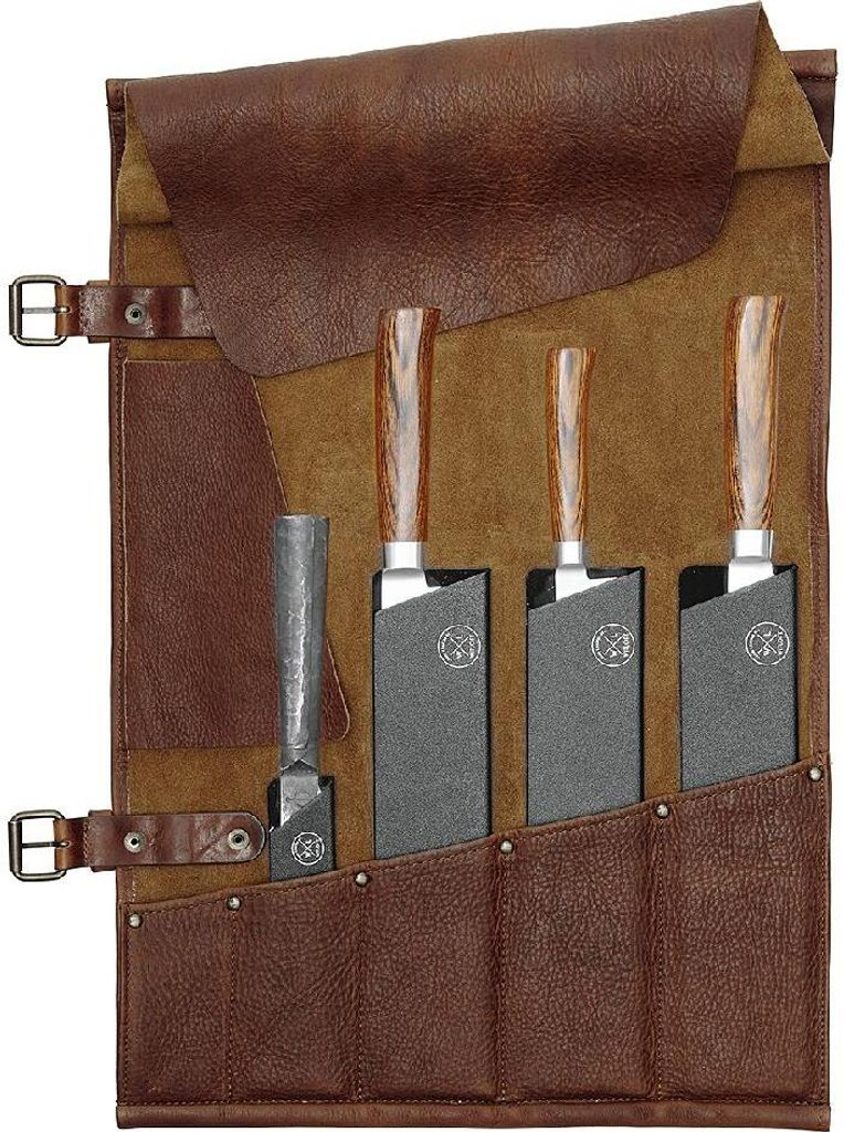 WITLOFT Leder-Messerrolle 5-Pocket dunkelbraun 410105