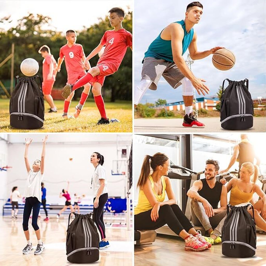 Turnbeutel, Sportbeutel, Fußball Tasche Große Kapazität Produktbild 7