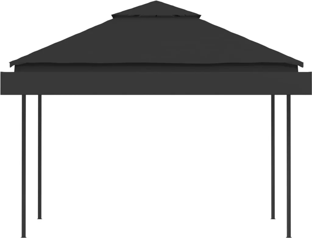 Tonnelle de Jardin avec Toit Double Extensible 3x3m en Polyester 180g - 4