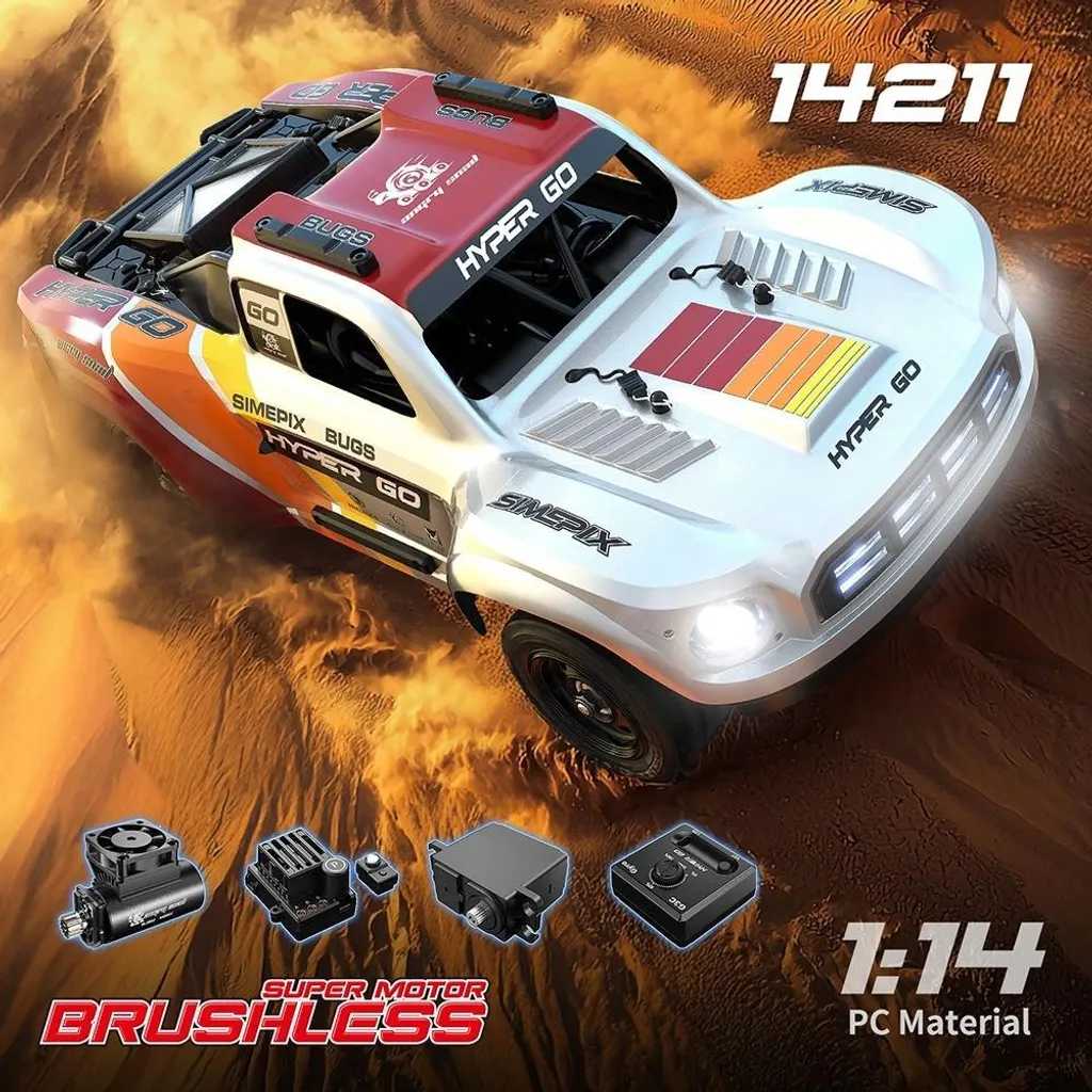Voiture RC pour Course Extérieure - Modèle 1:14 Stable et Rapide Rouge - 2