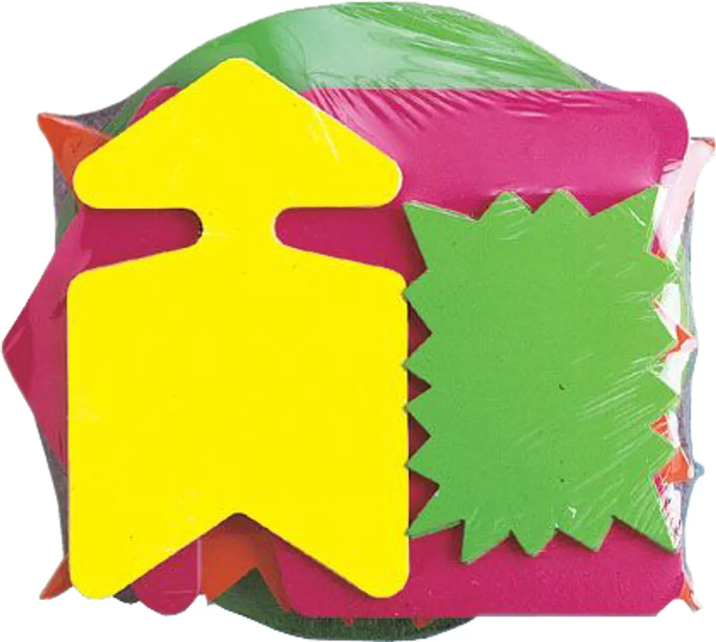 Agipa 16950 Etichette a Stella Neon Giallo/Arancio 120x160mm - 50 pz