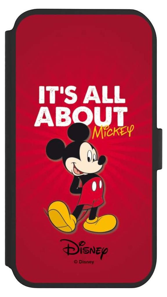 NIVOCASE Klapphülle für Apple iPhone 11 Handyhülle aus Kunst Leder NIVOflip schwarz Disney Maus Offizielles Lizenzprodukt