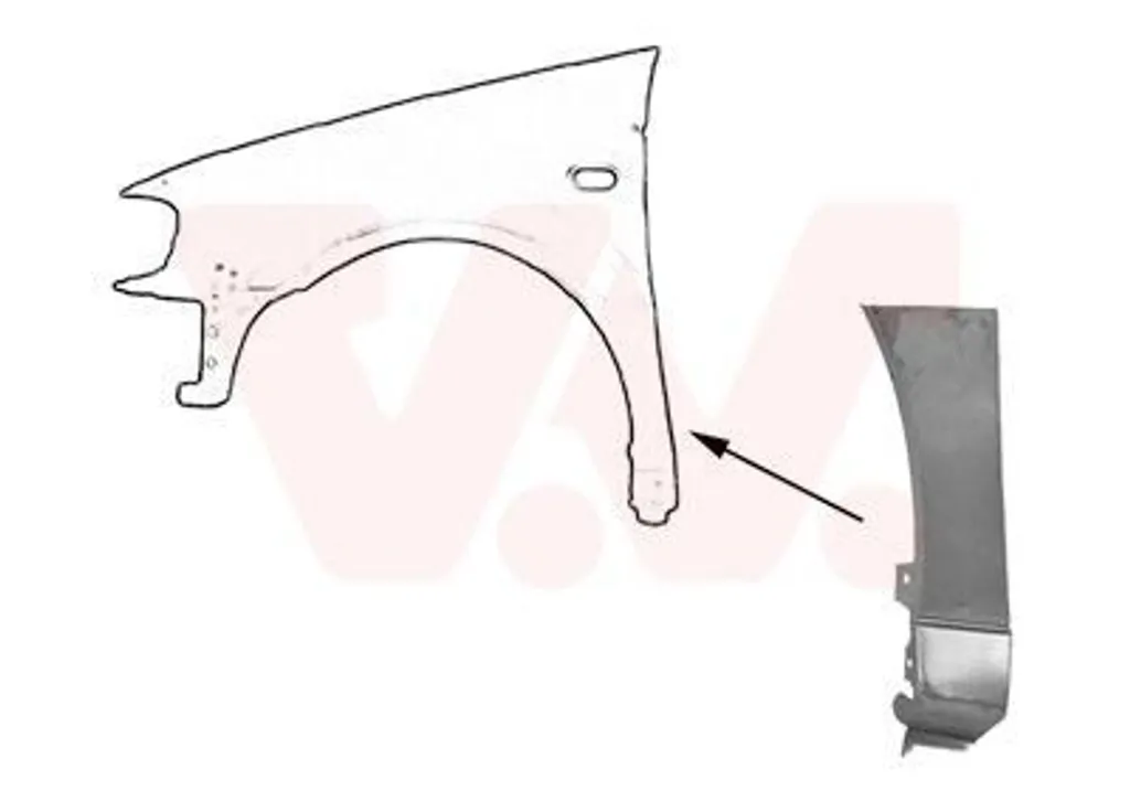 Aile de carrosserie VW Polo Van côté gauche VAN WEZEL 5824155 robuste