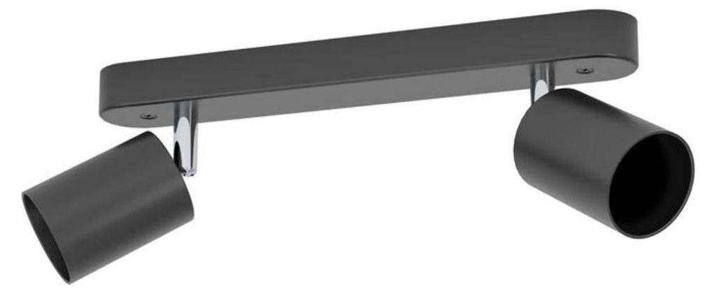 EGLO 74007 Balken/2 GU10 SCHWARZ/CHROM 'RECISO-E'