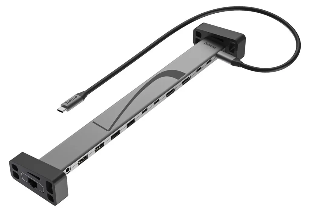 Hub multiport USB C 12-en-1 avec double HDMI et pieds antidérapants