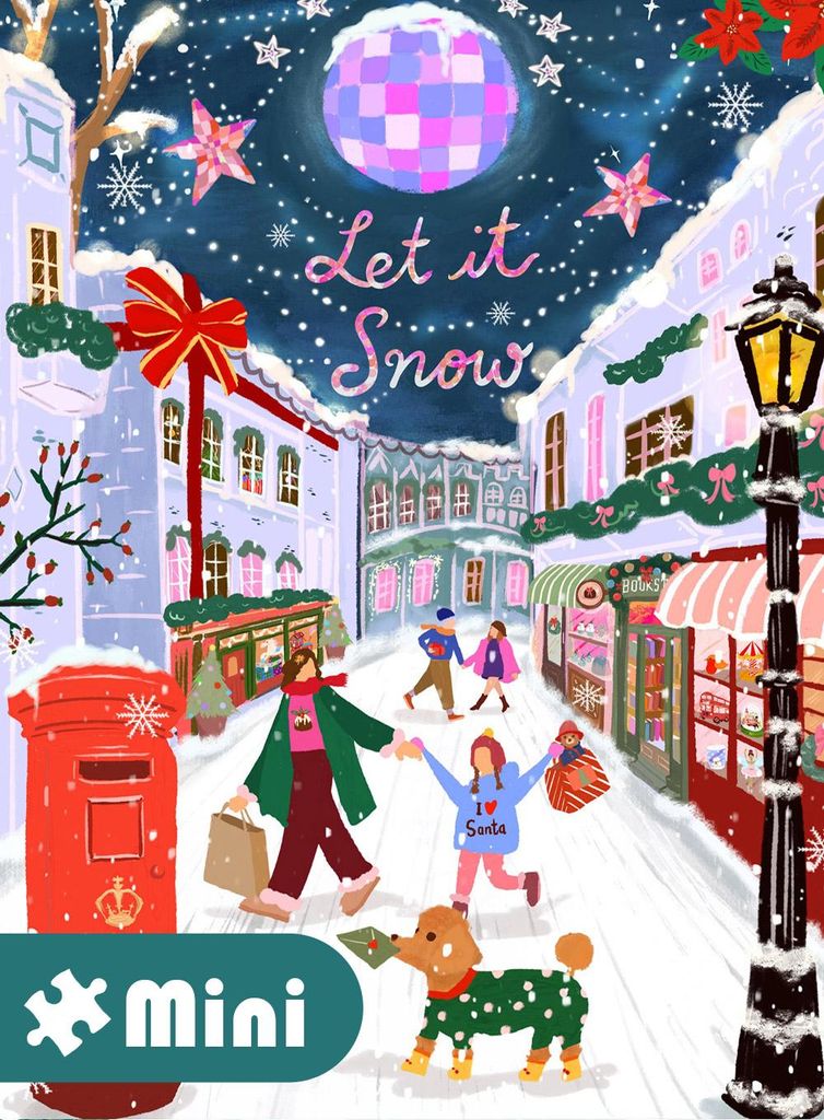 Pieces & Peace Puzzle Mini Let it Snow London 96 Teile Winter